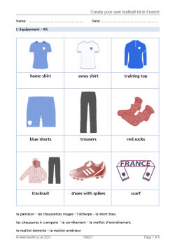 Create your own football kit in French
