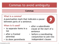 Commas to avoid ambiguity