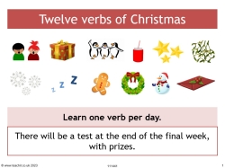 Twelve verbs of Christmas – German