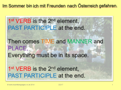 German word order in the perfect tense