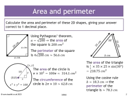 Sine and cosine rules: 2D shapes and triangles