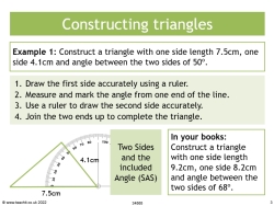 Constructing triangles