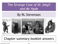 'Dr Jekyll and Mr Hyde' chapter summaries