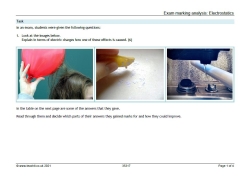 Exam marking analysis: Electrostatics