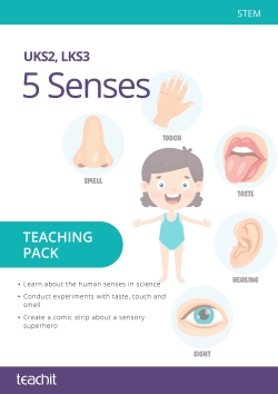 5 senses: STEM project teaching pack cover