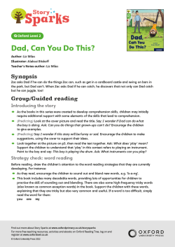 ORT Story Sparks Teaching Notes | Dad, Can You Do This? - Oxford Reading Level 2 image