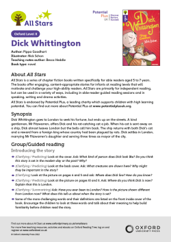 ORT All Stars Teaching Notes | Dick Whittington - Oxford Reading Level 11 image