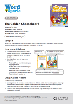 ORT Word Sparks Teaching Notes  | The Golden Cheeseboard - Oxford Reading Level 1 image