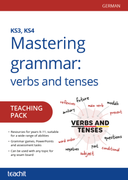 Mastering grammar: verbs and tenses – German