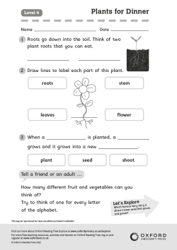 ORT Explore with Biff, Chip and Kipper Activity | Plants for Dinner image