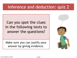 Inference and deduction quiz 2