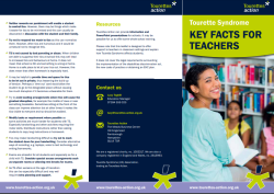 Tourette Syndrome facts for teachers image