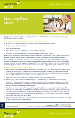 Tourette Syndrome exam stress image