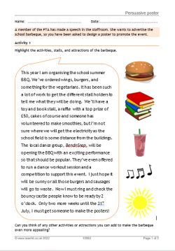 Persuasive poster ks2 resource image