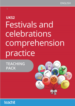 Year 6 festivals comprehension practice pack image