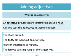 Adding adjectives PowerPoint image