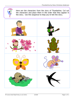 Thembelina sequencing picture worksheet