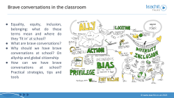 Brave conversations in the classroom PowerPoint slide image