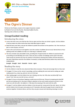 ORT Decode and Develop Teaching Notes | Ogre's Dinner - Oxford Reading Level 8 image