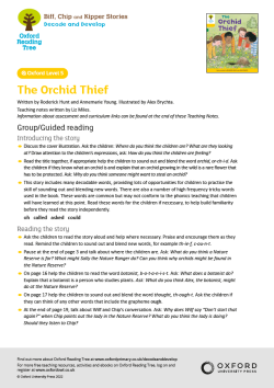 ORT Decode and Develop Teaching Notes | The Orchid Thief - Oxford Reading Level 5 image