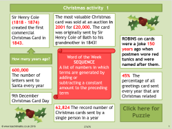 Two Christmas maths activities