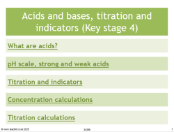 Acids, concentration and titration - GCSE chemistry PowerPoint
