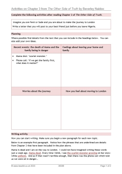 Activities on Chapter 3 from The Other Side of Truth by Beverley Naidoo