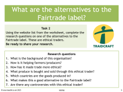 Alternatives to the Fairtrade label