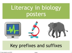 Biology prefixes and suffixes posters