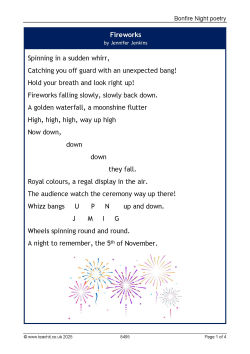 Bonfire Night poetry - Free PDF