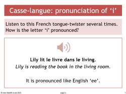 Casse-langue: the sound [i] in French