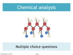 Chemical analysis multiple choice questions