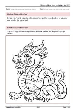 Chinese New Year activities for KS1