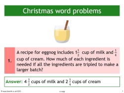 Christmas word problems