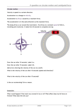 A question on circular motion and centripetal force
