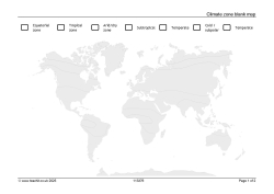 Climate zone blank map