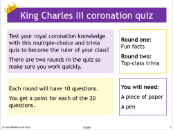 Coronation quiz PowerPoint 