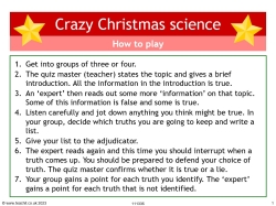 Crazy Christmas science – Two truths and a lie