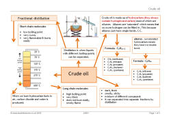 Crude oil revision mat
