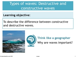 Types of waves: Destructive and constructive waves