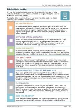 Digital wellbeing guide for students