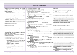 Energy revision mat