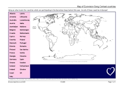 Eurovision Song Contest 2025 map of countries