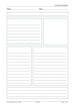Fact file template