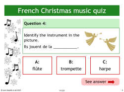 French Christmas music quiz