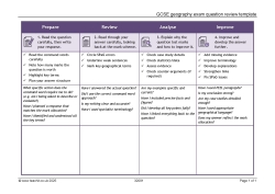 Geography exam question review template