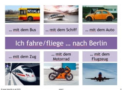German transport vocabulary and translations