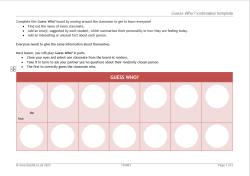 Icebreaker template for first lessons