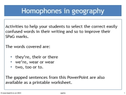 Homophones in geography