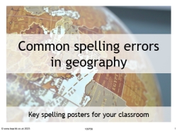 Common spelling errors in geography